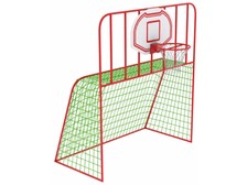 Ворота  футбольные с баскетбольным щитом и кольцом для детской площадке ВВ-12