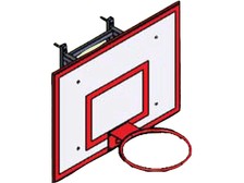 Баскетбольный щит с кольцом с сеткой (влагостойкая фанера) СБ-02