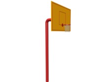 Баскетбольная стойка со щитом с кольцом с сеткой купить СБ-06