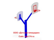 Баскетбольный щит (2 шт)  с кольцом  на стойке СБ-09