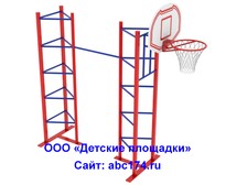 Баскетбольный щит с кольцом  на стойке +турник+шведская стенка СБ-23